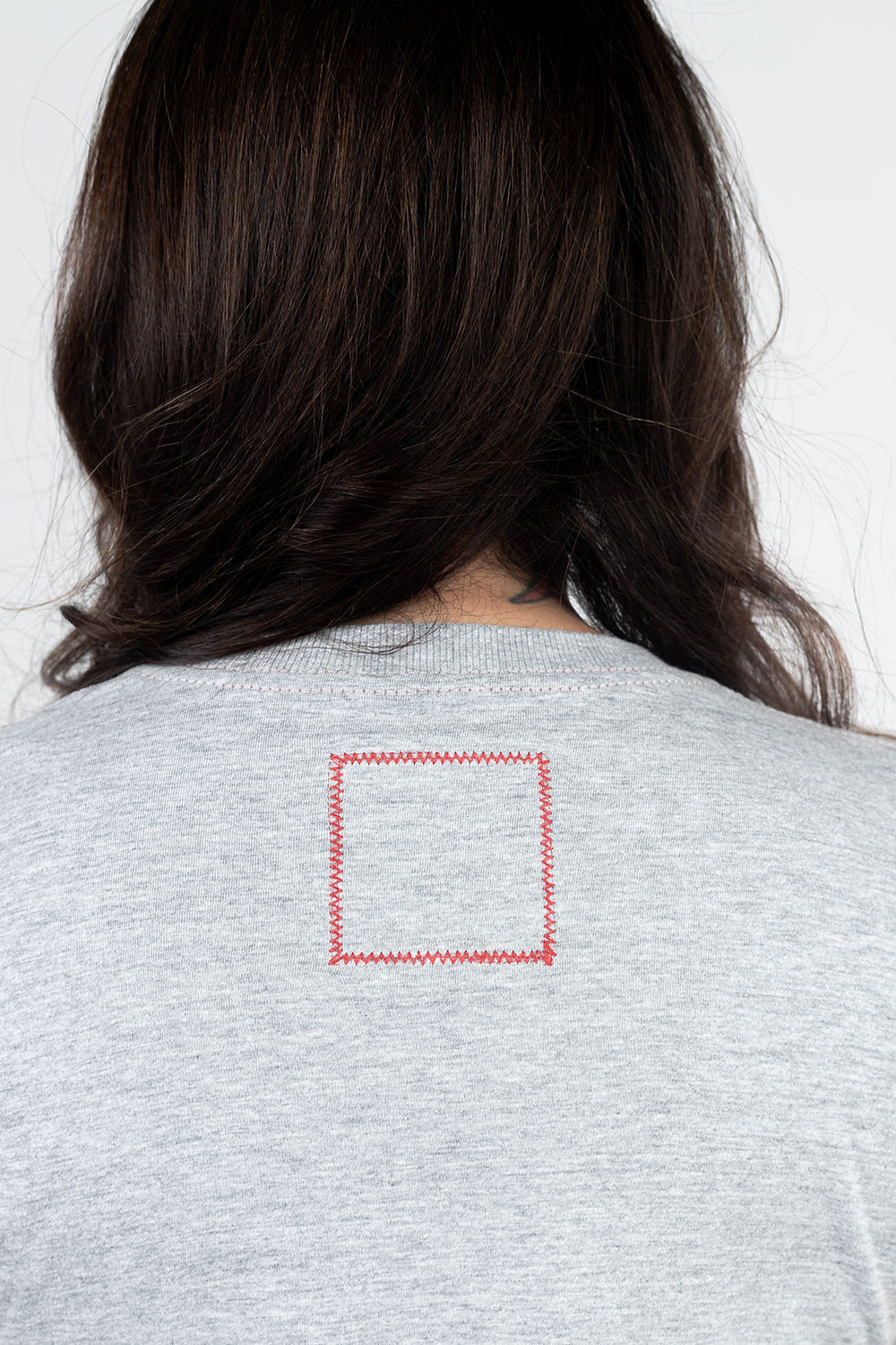 Camiseta Feminina Colorblock - Cinza