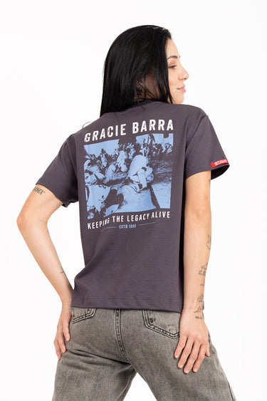 Camiseta Boxy Rio Roots Feminina - Cinza