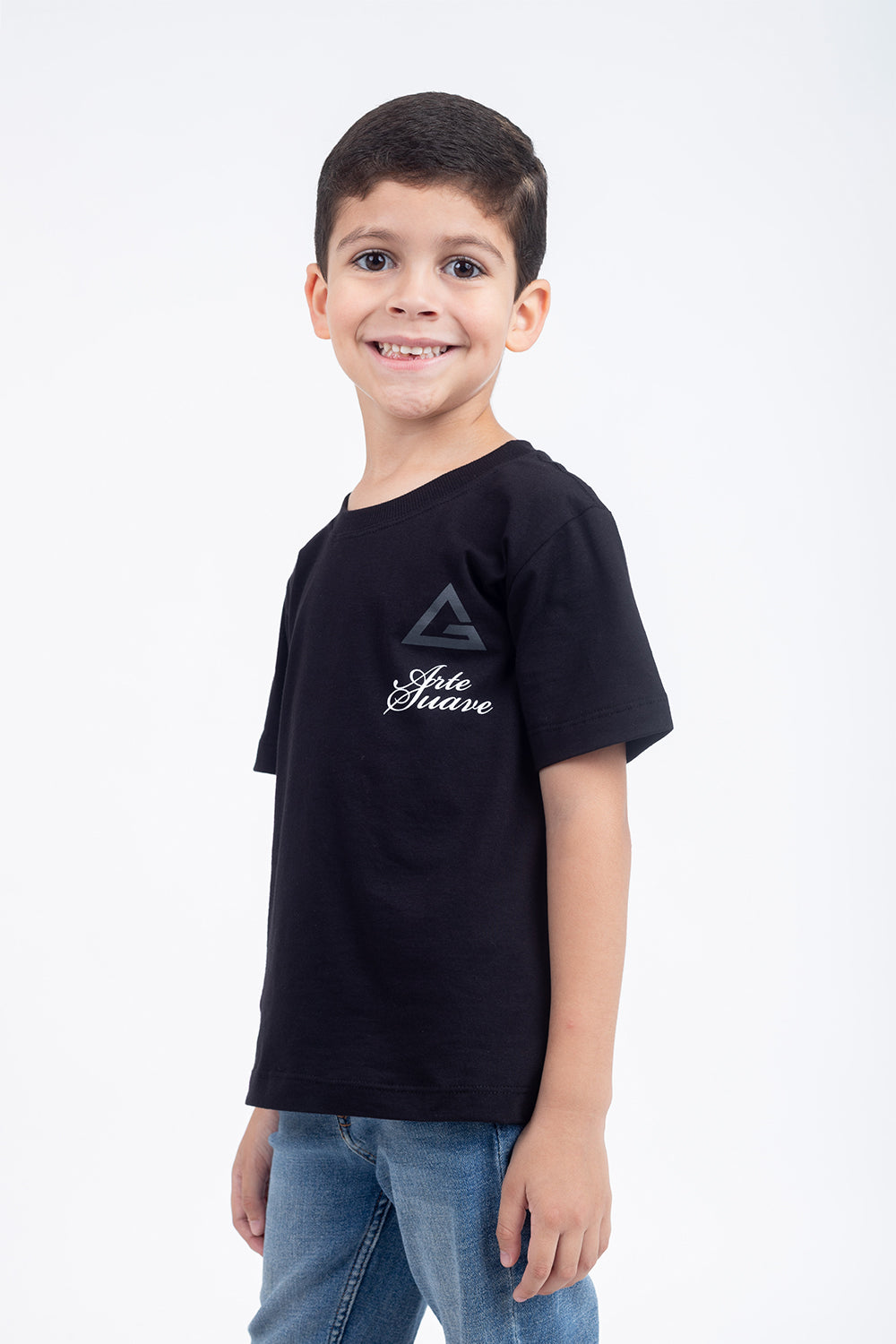 Camiseta Arte Suave V3 Iinfantil - Preto