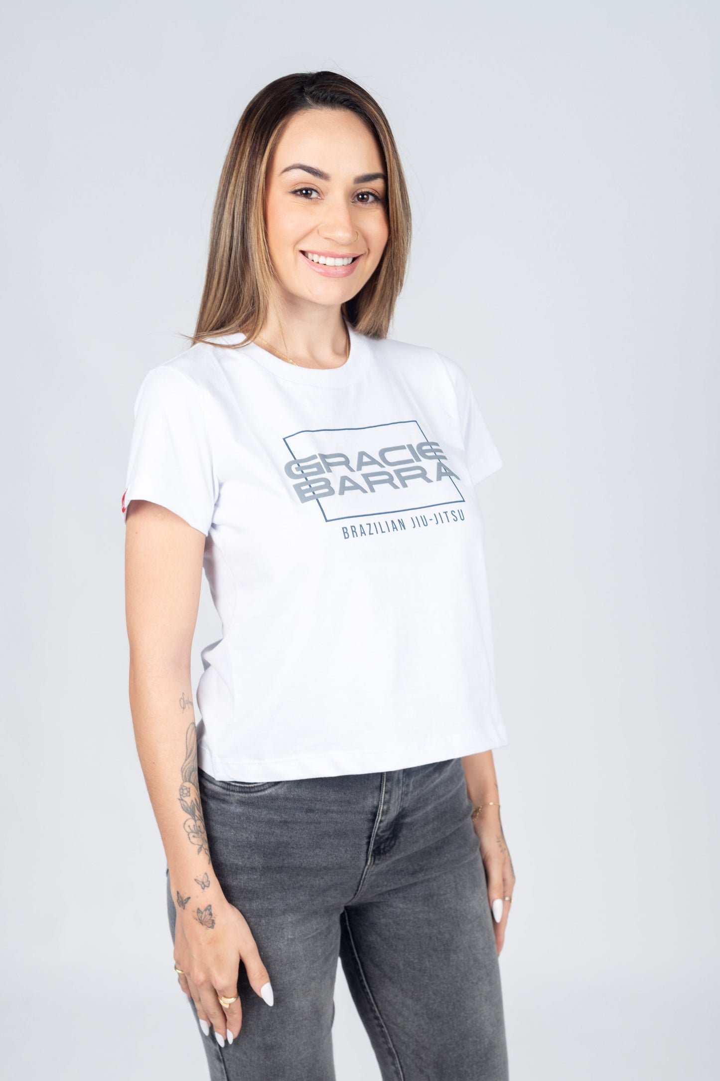 Camiseta Feminina GB Stacked - Branca