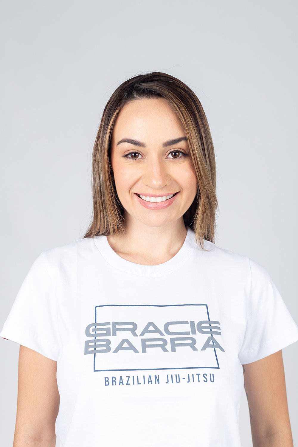 Camiseta Feminina GB Stacked - Branca
