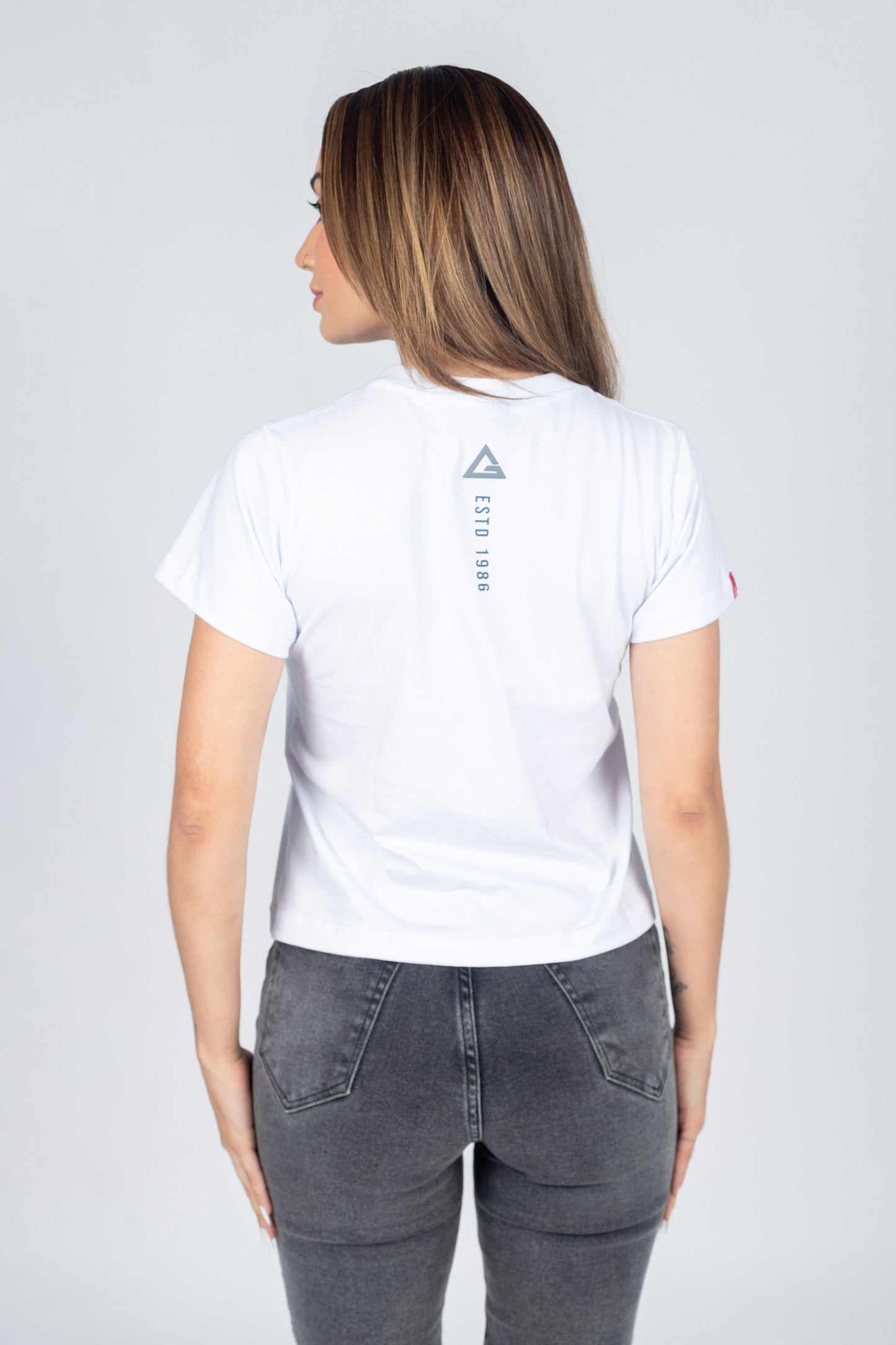 Camiseta Feminina GB Stacked - Branca